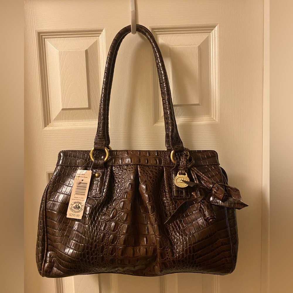 🆕🔥BRAHMIN🔥Eloise Rose🌹Truffle Les Roses - NWT! - Picture 3 of 11